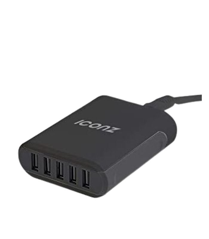 Iconz Charging Station, 5 Usb Ports, 1.5M Cable - Black-CS58K